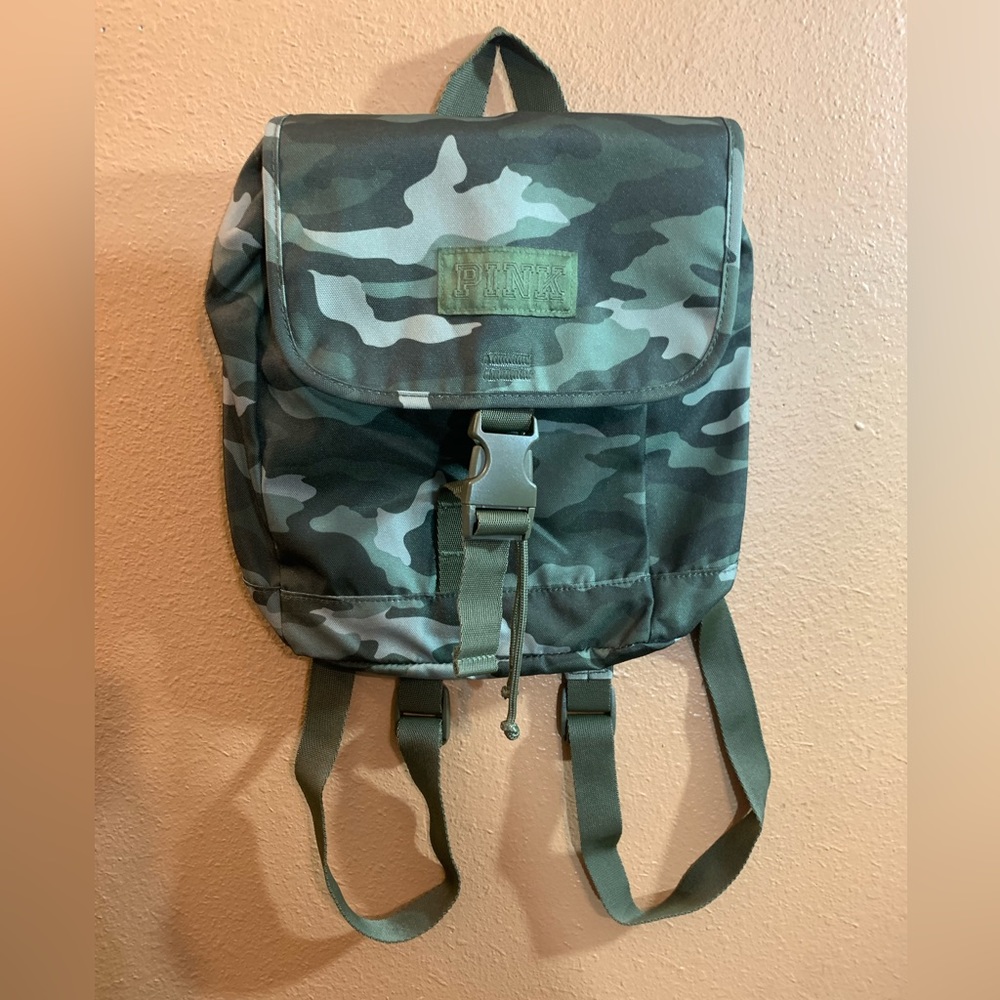 Victoria Secret PINK Green Camoflouge Backpack
